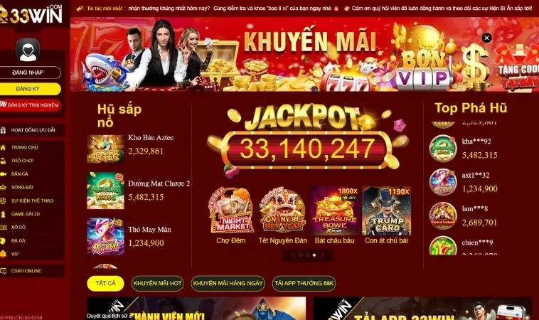 Khuyến Mãi Nhà Cái 33Win