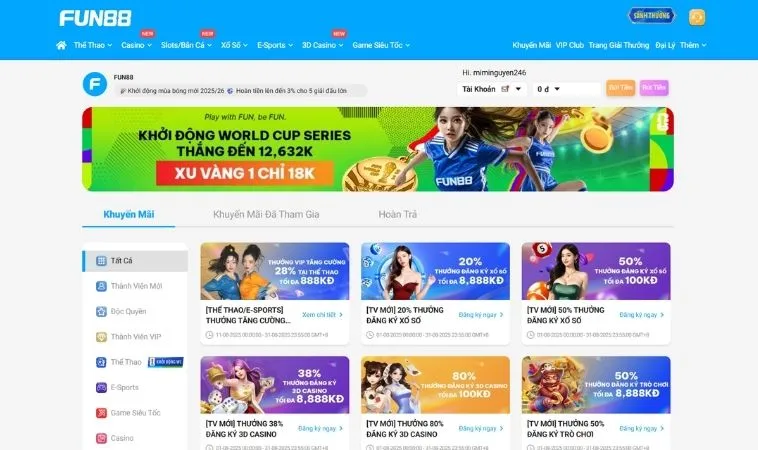 Khuyến Mãi Nhà Cái Fun88