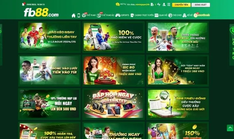 Khuyến mãi độc quyền tại nhà cái FB88