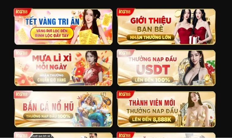 Các chương trình khuyến mãi hấp dẫn tại KG88
